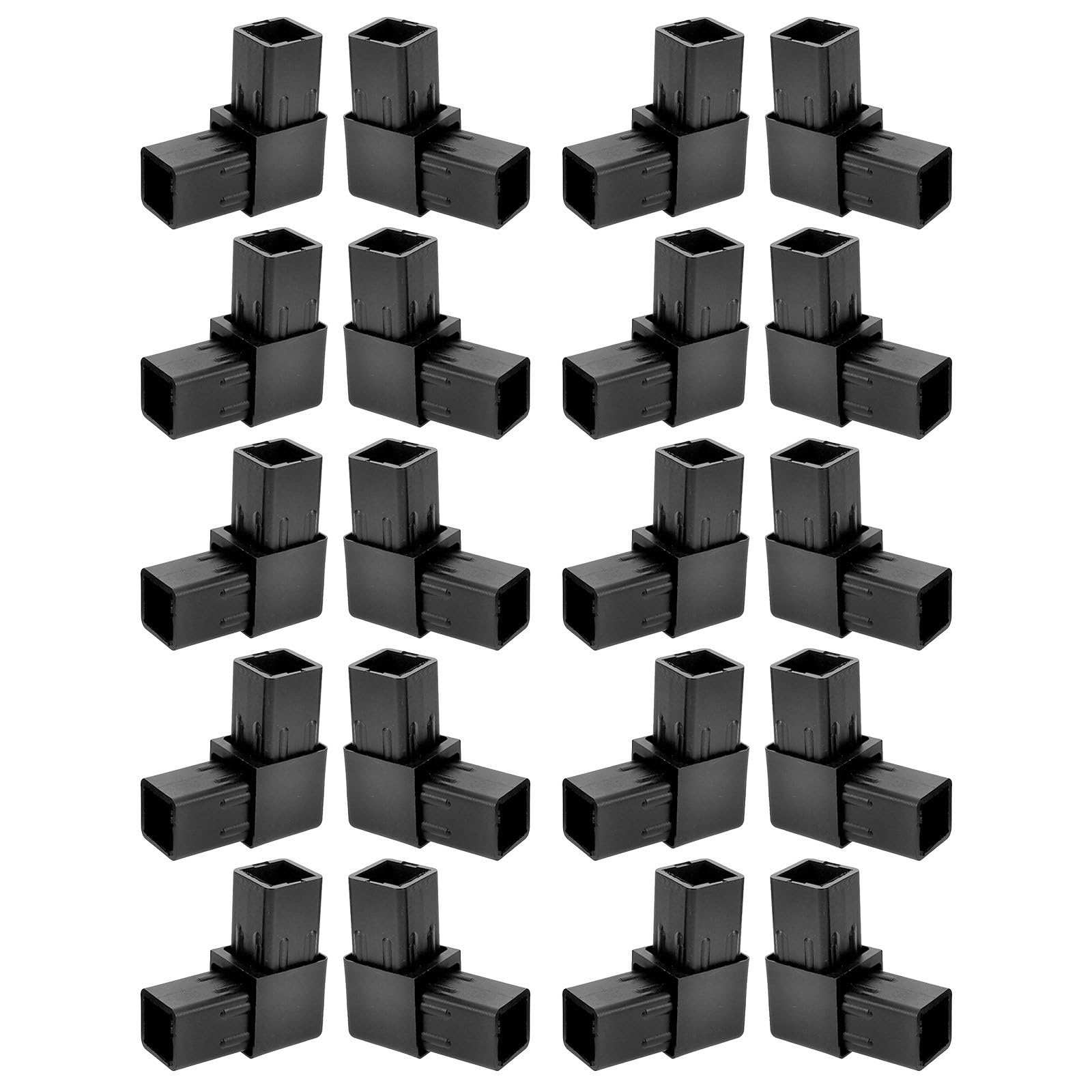 Conector de Tubo 20x20 Mm Accesorio de Abrazadera 2 Vías para Soporte de Aire Acondicionado