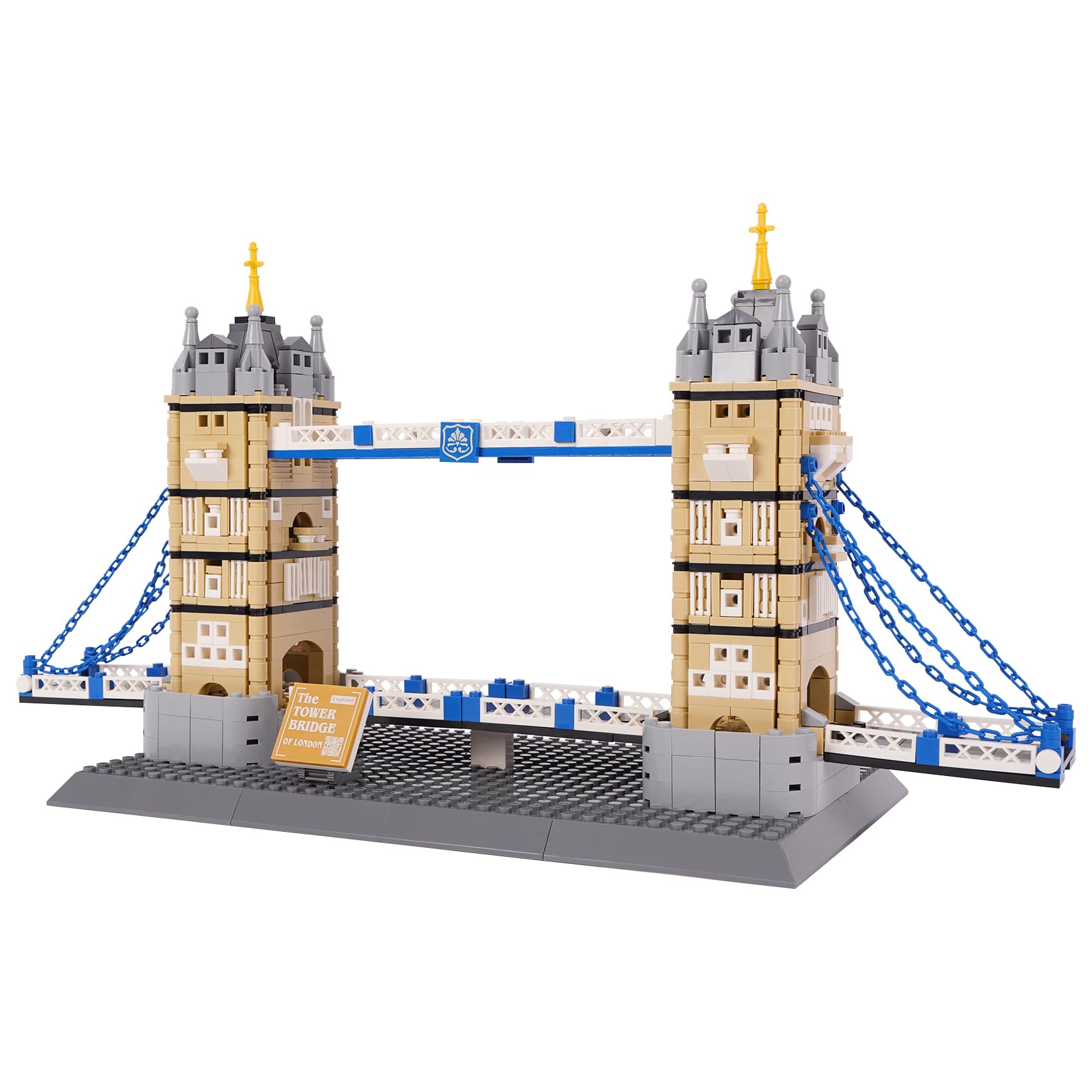 Oichy Tower Bridge Building Toys Architecture Building Block London Tower Bridge Model World Famous Landmark Construction Sets for Collection and Decoration (969pcs)