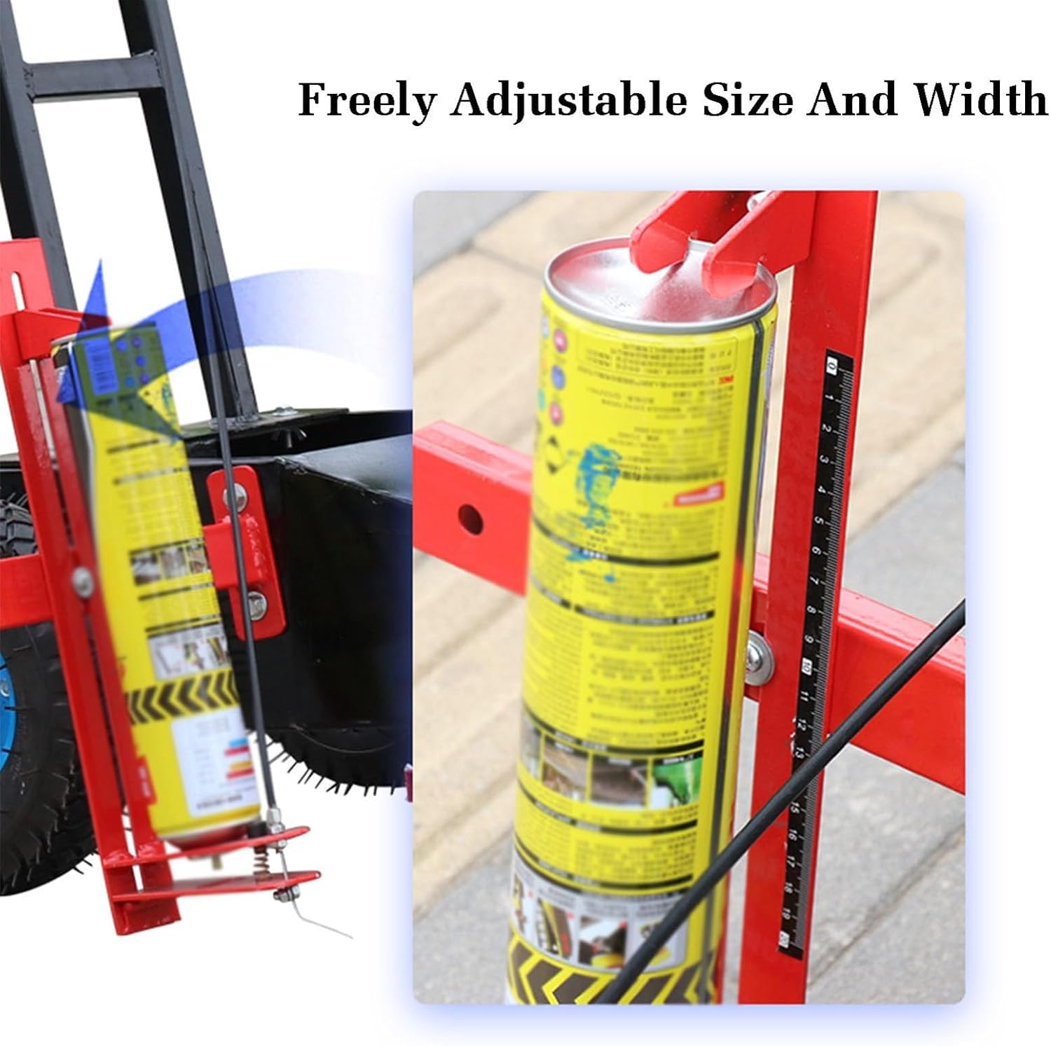 Road Spray Paint Marking Machine Width Adjustment 1.57-7 ", Line Marking Machine, Paint Tape Applicator(