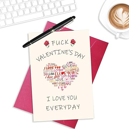 Miniatura 10 de TTBDKKDM Tarjeta de felicitación para el día de San Valentín tarjeta de felicitación de cumpleaños para él y ella tarjeta de aniversario con texto