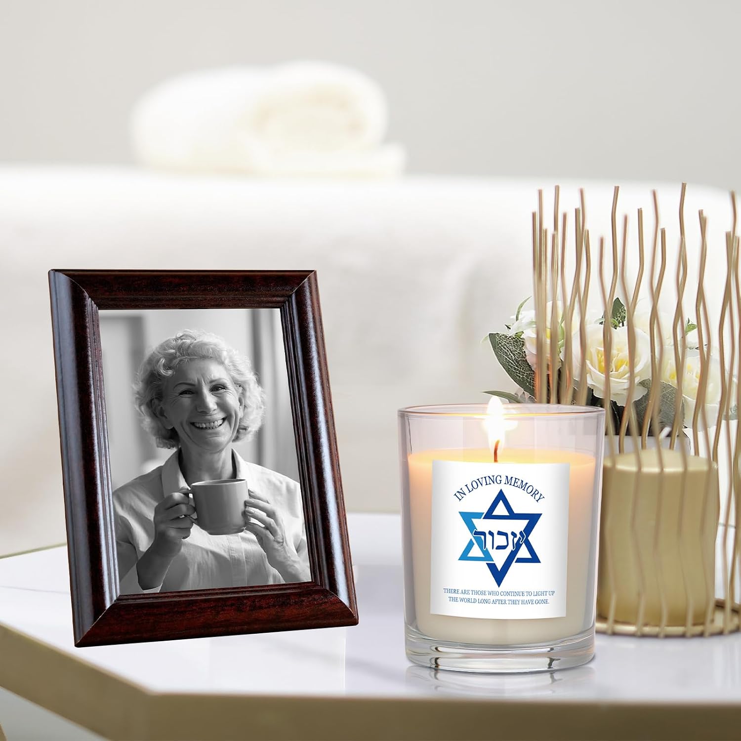 Conelist 2 Pcs Yahrzeit Memorial Candles