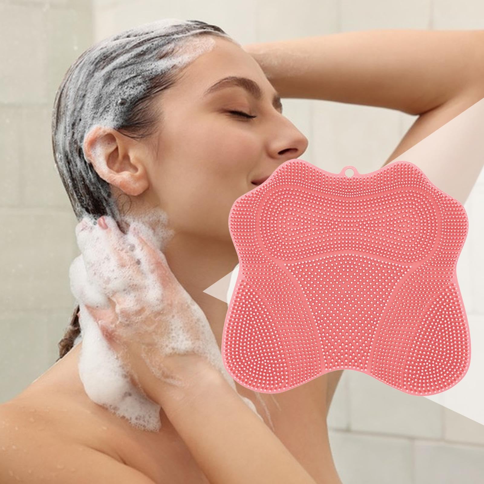 Podkładka pod prysznic do stóp - silikonowa mata peelingowa do stóp z antypoślizgowymi przyssawkami, podkładka zdrowotna i gospodarstwa domowego do pedicure po treningu, do domu, spa, podróży, wanny