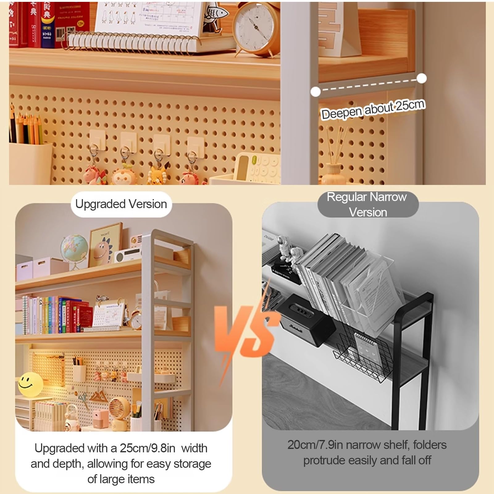 Czarny Organizer Biurko, Organizer Biurko Z Klip Z Tablicą Ogłoszeniową, Magnetyczna Tablica Do Wiszącego Metalu, Idealny Do Domu, Biura (czarny, 27.2x9.8x45.3in)