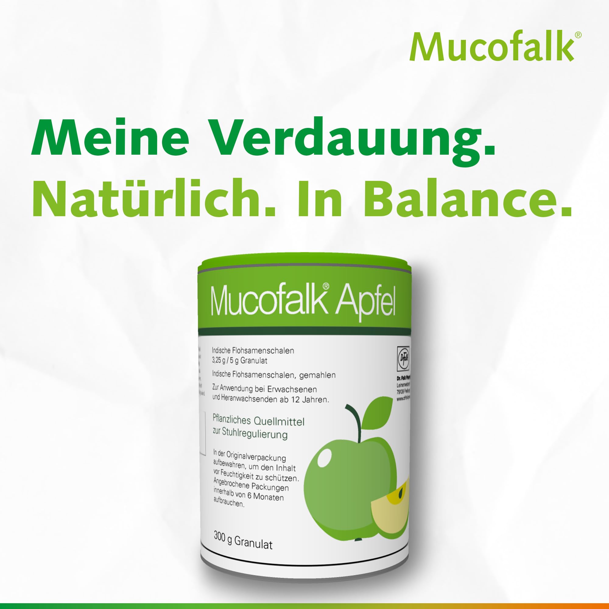 Mucofalk Apfel, Flohsamenschalen bei Darmbeschwerden, 2x300g