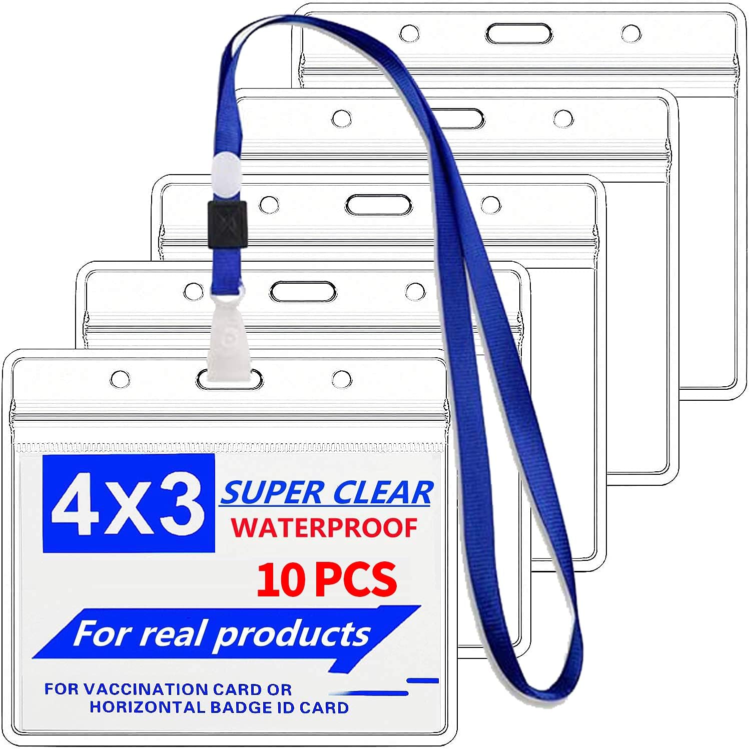 Kemozl 6-Pack 4×3 Vaccine Card Holder Immunization Record Vaccination Card  Protector Name Id Badge Holder Plastic Sleeves Waterproof with Lanyard  Badge Holders avenueeventgroup.com