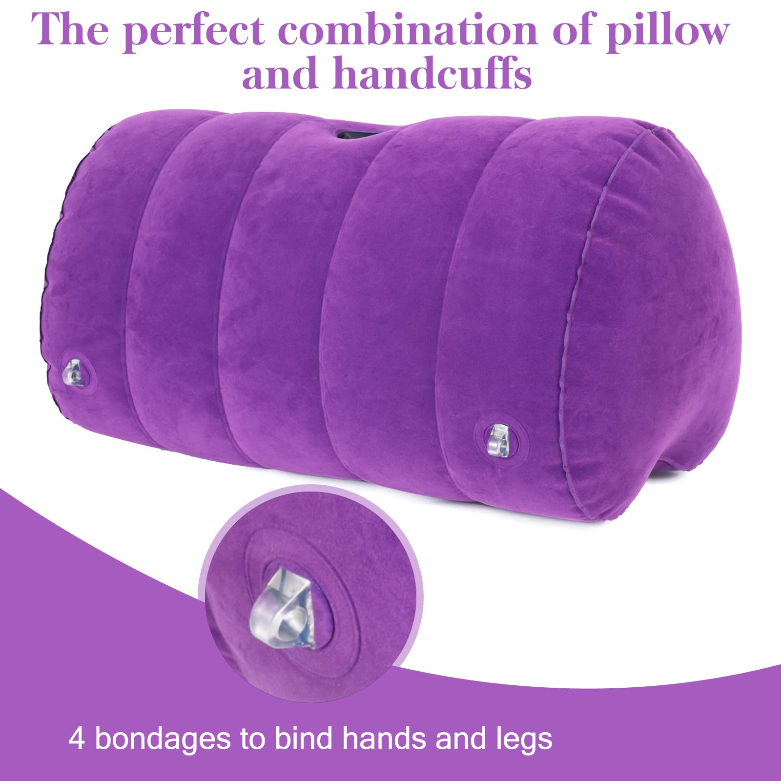 Amazon.com: Dildo Mount Sex Pillow with Bondage Cuffs – Inflatable  Positioning Cushion for Couples, Vibrator Holder Sex Furniture for Bedroom  & BDSM Play (Vibrator not Included) : Health & Household