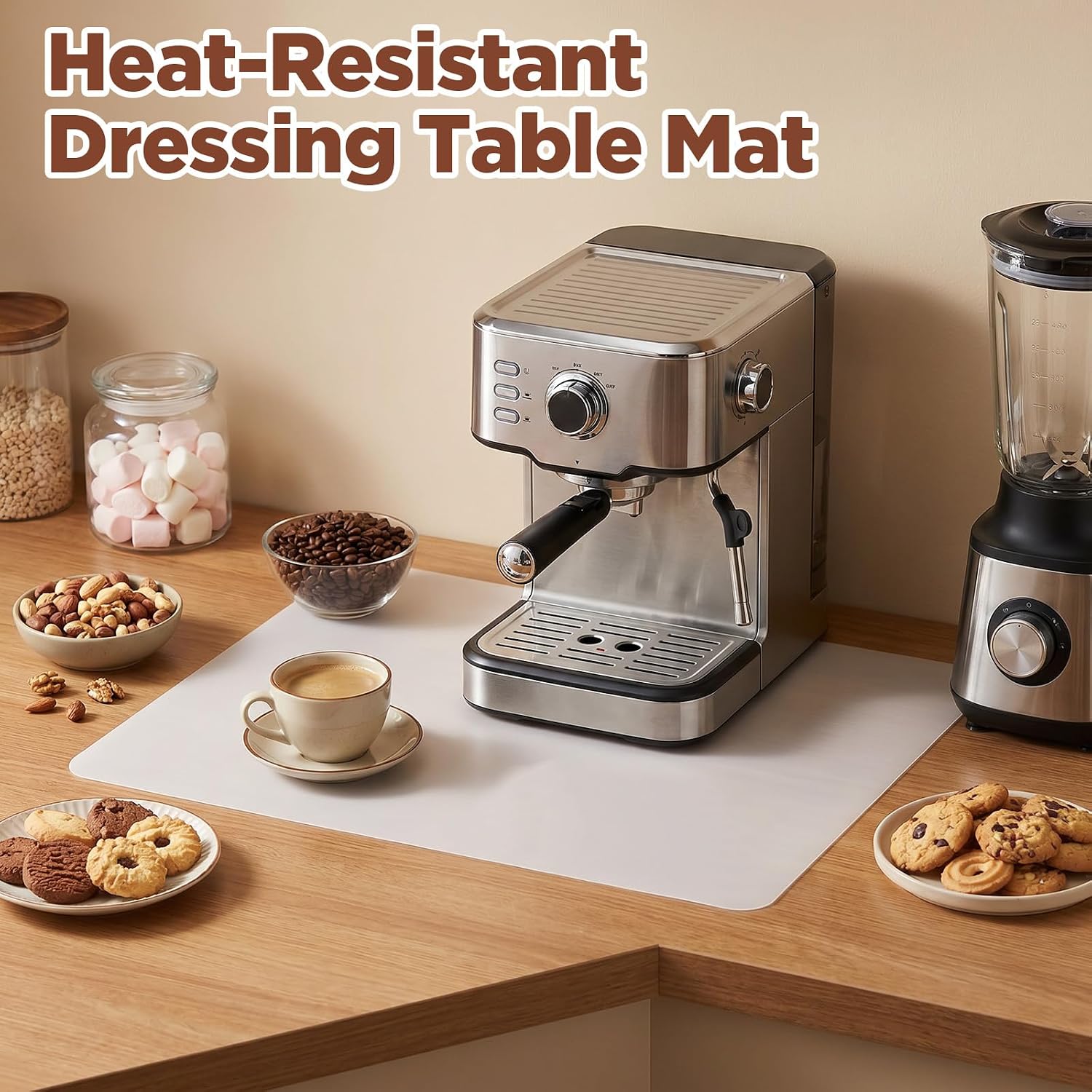 2Pcs Food-Grade Silicone Mat, Non-Slip Heat Resistant Countertop Protector, Clear Small Non-Stick Baking Mat, Heat Resistant Placemat for Pastry for Kitchen Baking Craft DIY 20" x 16"