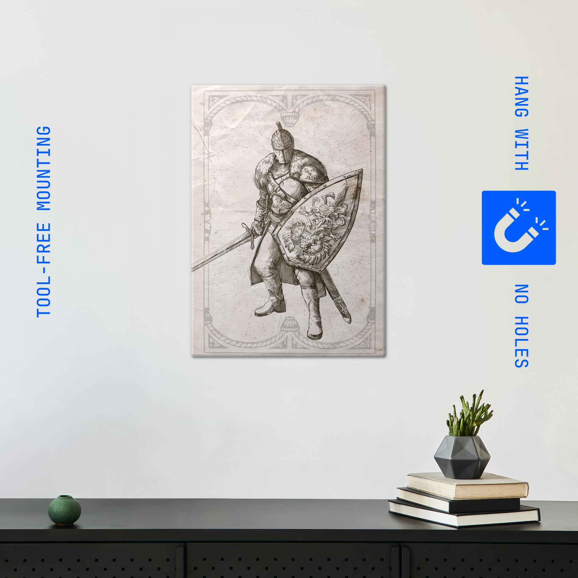 Displate Metall poster DARK SOULS Faraam Größe M | Bild Plakate für Schlafzimmer Dekor, Geschenke. Magnetische Befestigung Wandposter, Wanddeko. Metall Wandkunst.