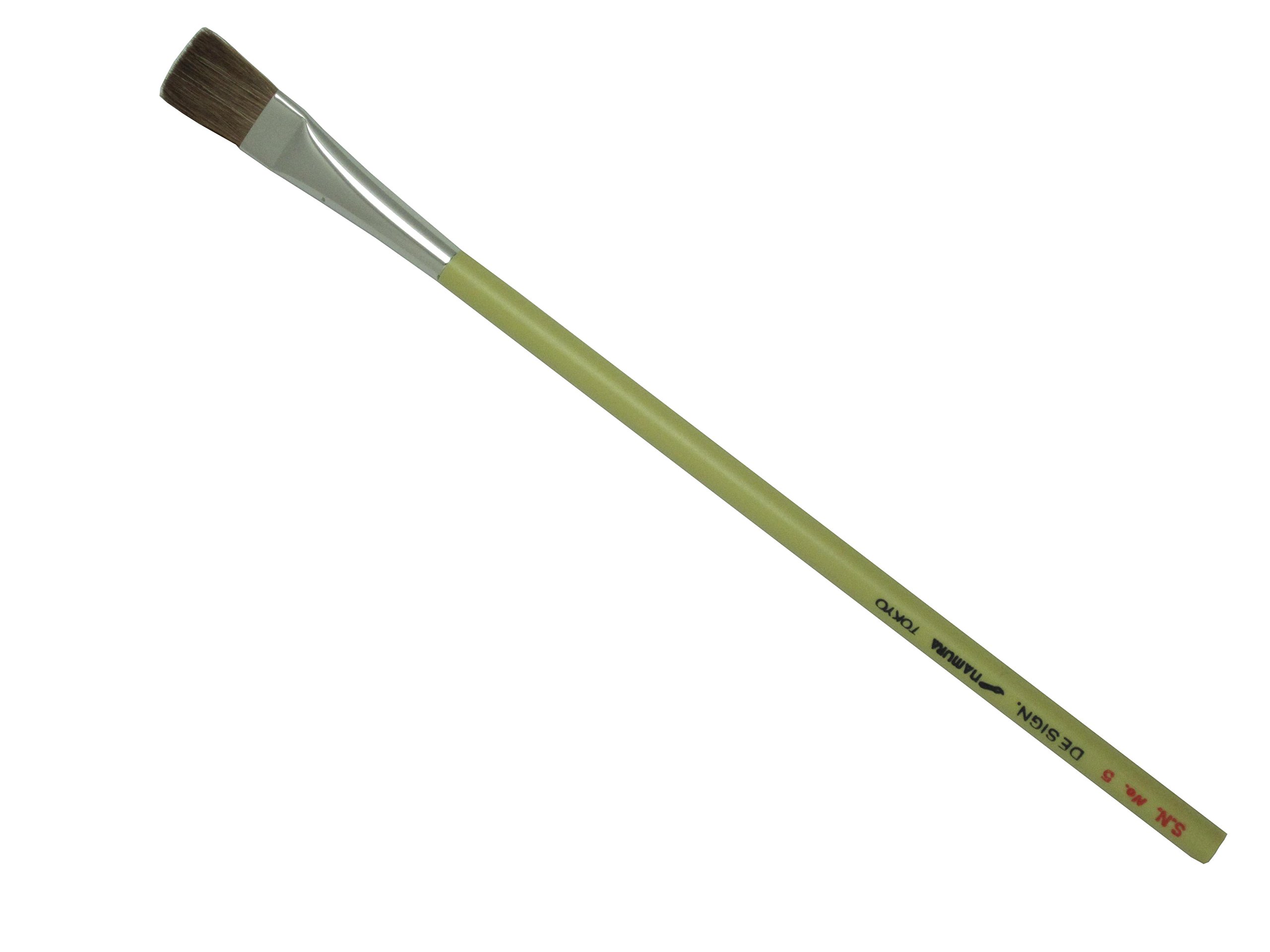 Brosse plate Namura SNP 5 pour peinture japonaise, aquarelle et design traditionnel