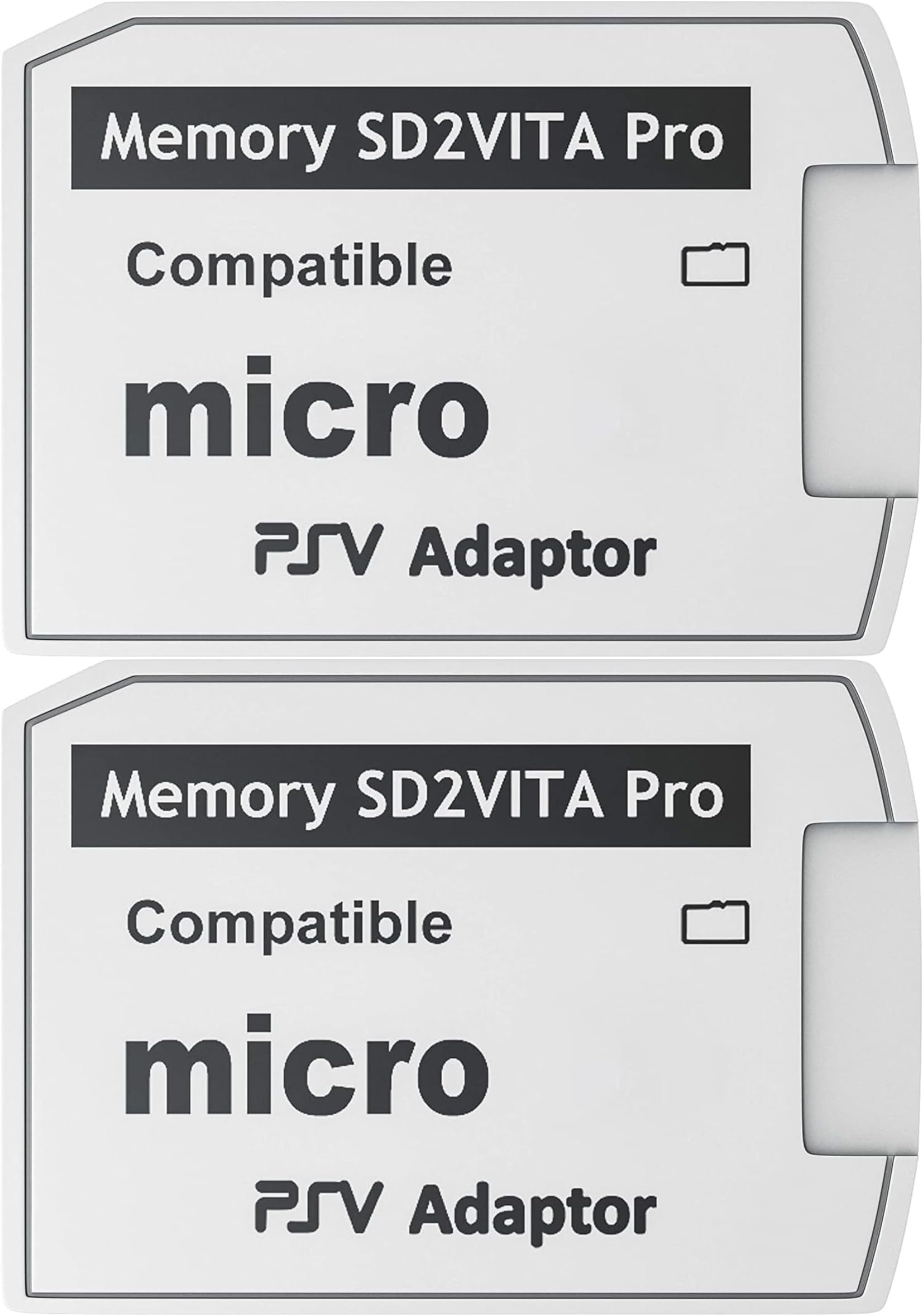 Skywin SD2Vita PS Vita Memory Card Adapter 2 Pack - Compatible with PS Vita 1000/2000 3.6 or PS Vita HENkaku System (2 Pack)
