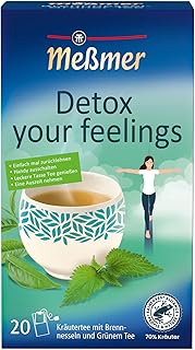 Meßmer Detox Your Feelings | Kräutermischung mit Brennnessel & Grünem Tee | 20 Teebeutel