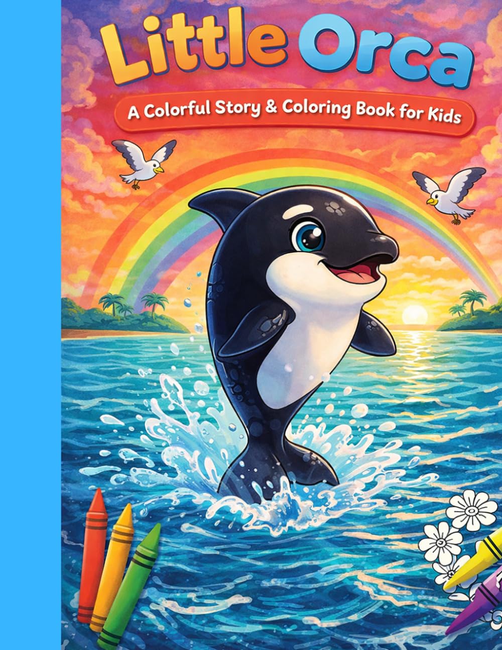Little orca: A Colorful Story & Coloring Book for Kids