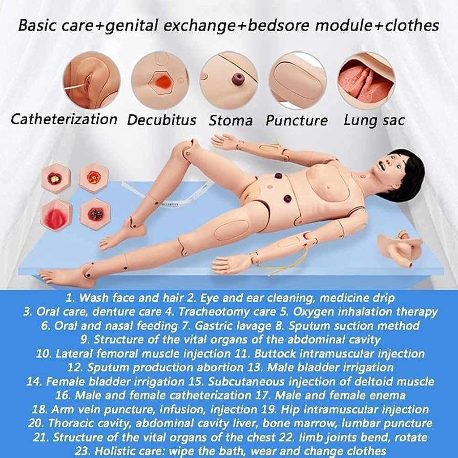 Amazon.co.jp: 看護実習モデル人形、多機能介護トレーニング人体