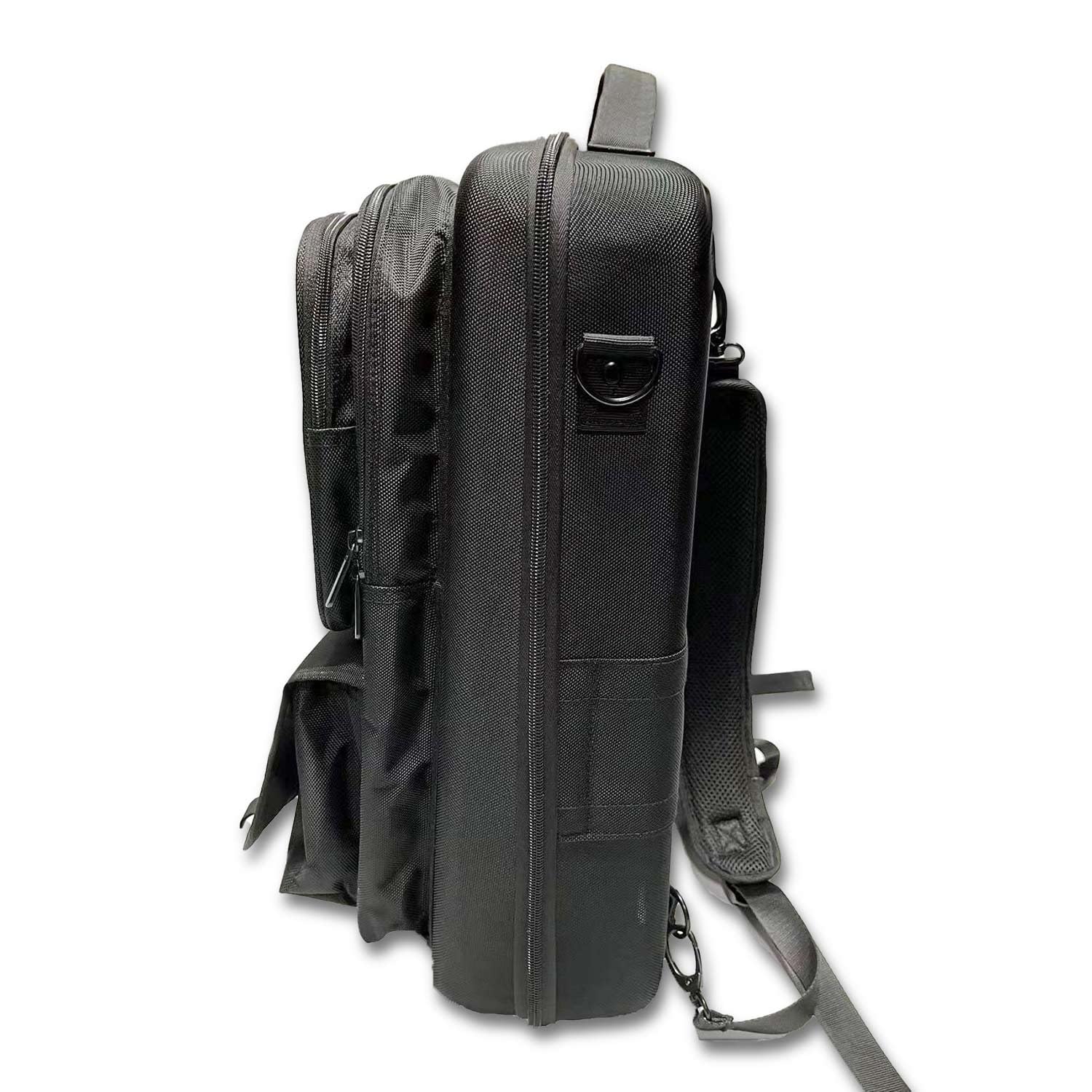 Protekt Tasche für DJM-750 – B750BP DJ-Rucksack für Pioneer Mixer – mit 4 Vordertaschen für Laptop, Kopfhörer, Kabel und wichtiges Zubehör, Schwarz , 525 x 510 x 165 mm, DJ-Mixer-Tasche
