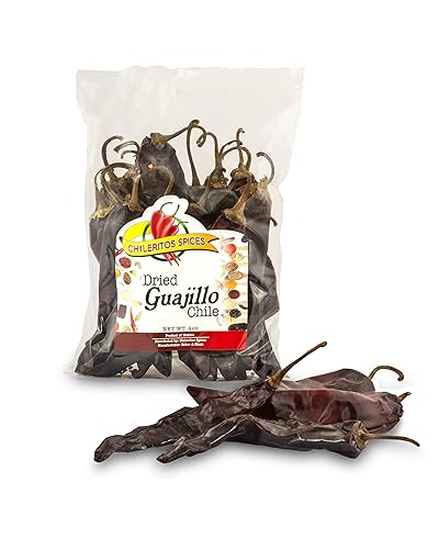 Guajillo Chiles-enteros, secos, perfectos para recetas y platos auténticos mexicanoslatinos salsas, tamales, sopas, guisos, barbacoas, etc. por