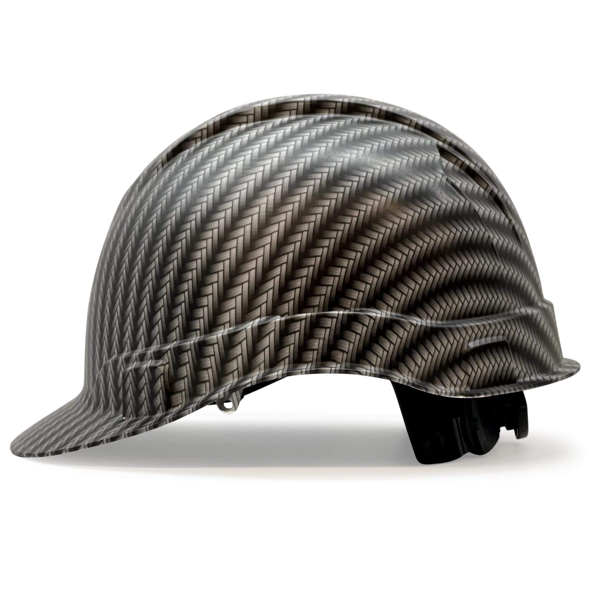 ACERPAL Cap Style Hard Hat OSHA Construction Work Approved Safety Helmet, Tire Track, Carbon Fiber Custom Design Hard Hats, Cascos De Construccion Hardhat Men Woman, 6 PT Adjustable Ratchet Suspension