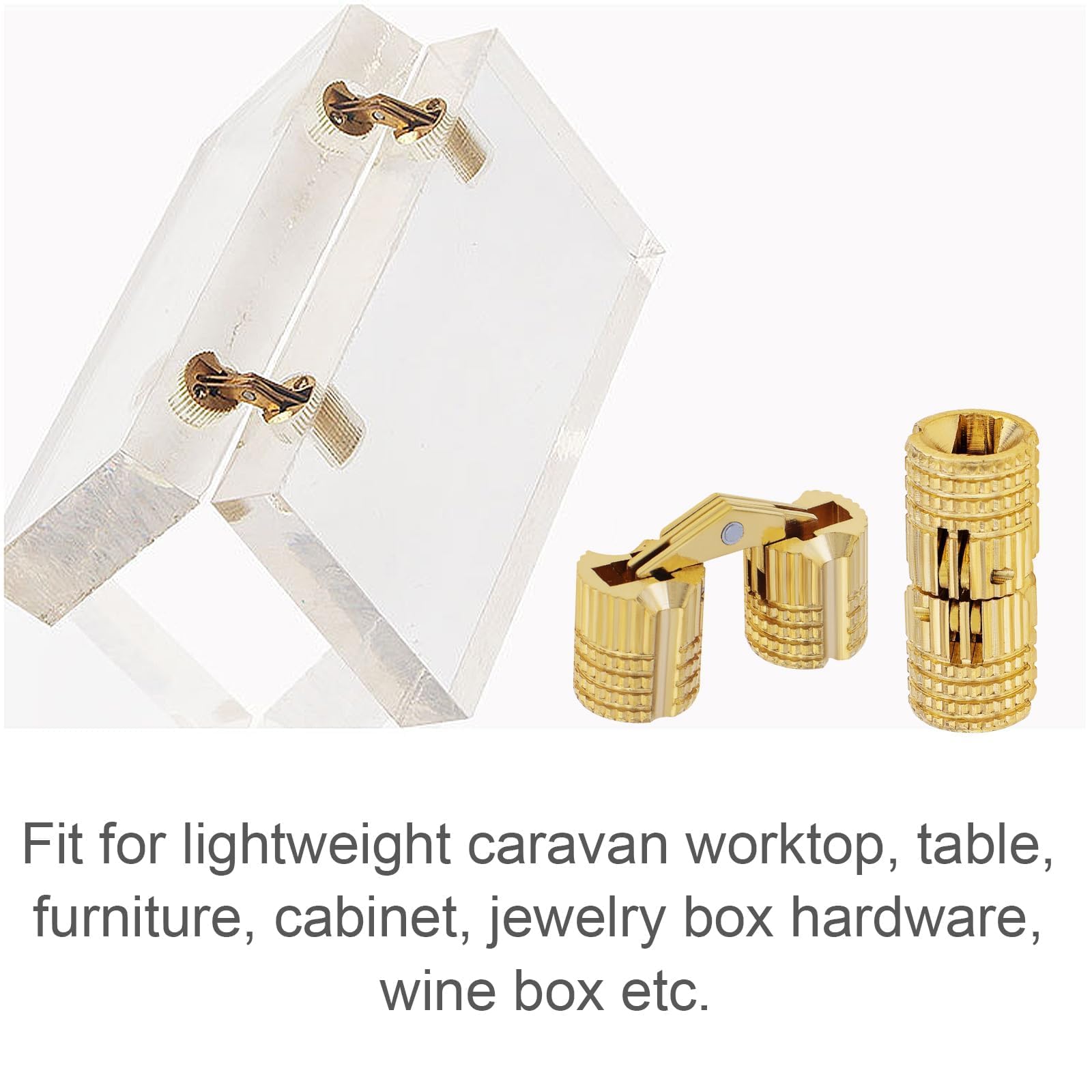 Hidden Barrel Hinges - Brass Furniture Hinges -5