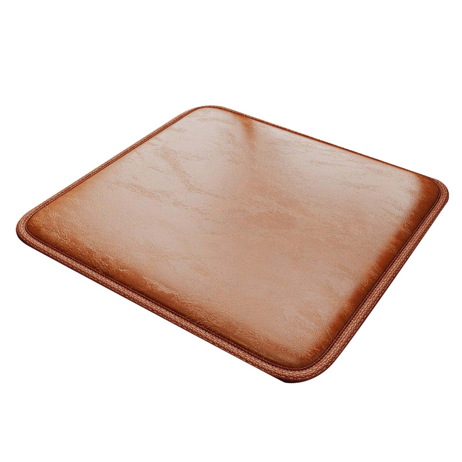 SVFOEBJM Ergonomic Square Seat Cushion Thickened Leather Like Padding Nonslip Base for Long Sitting Comfort Square Seat Cushion for Chairs