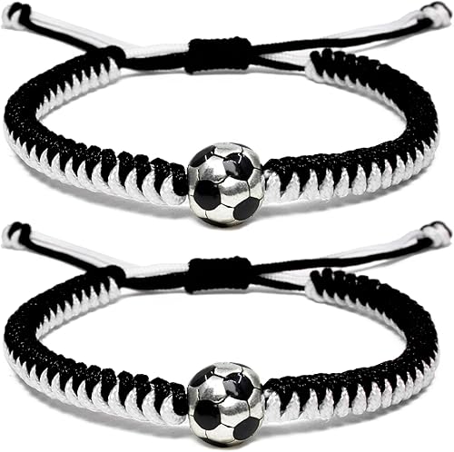 MANYC - Pulseras de fútbol para hombres, mujeres y niños, accesorios elegantes para fanáticos del fútbol, regalos de espíritu de equipo para niños y