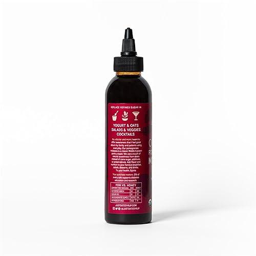 Miniatura 2 de Just Date Syrup Sólo jarabe de granada melaza de granada orgánica  Una botella de compresión de 88 oz I Low-Glycemic Vegan Paleo