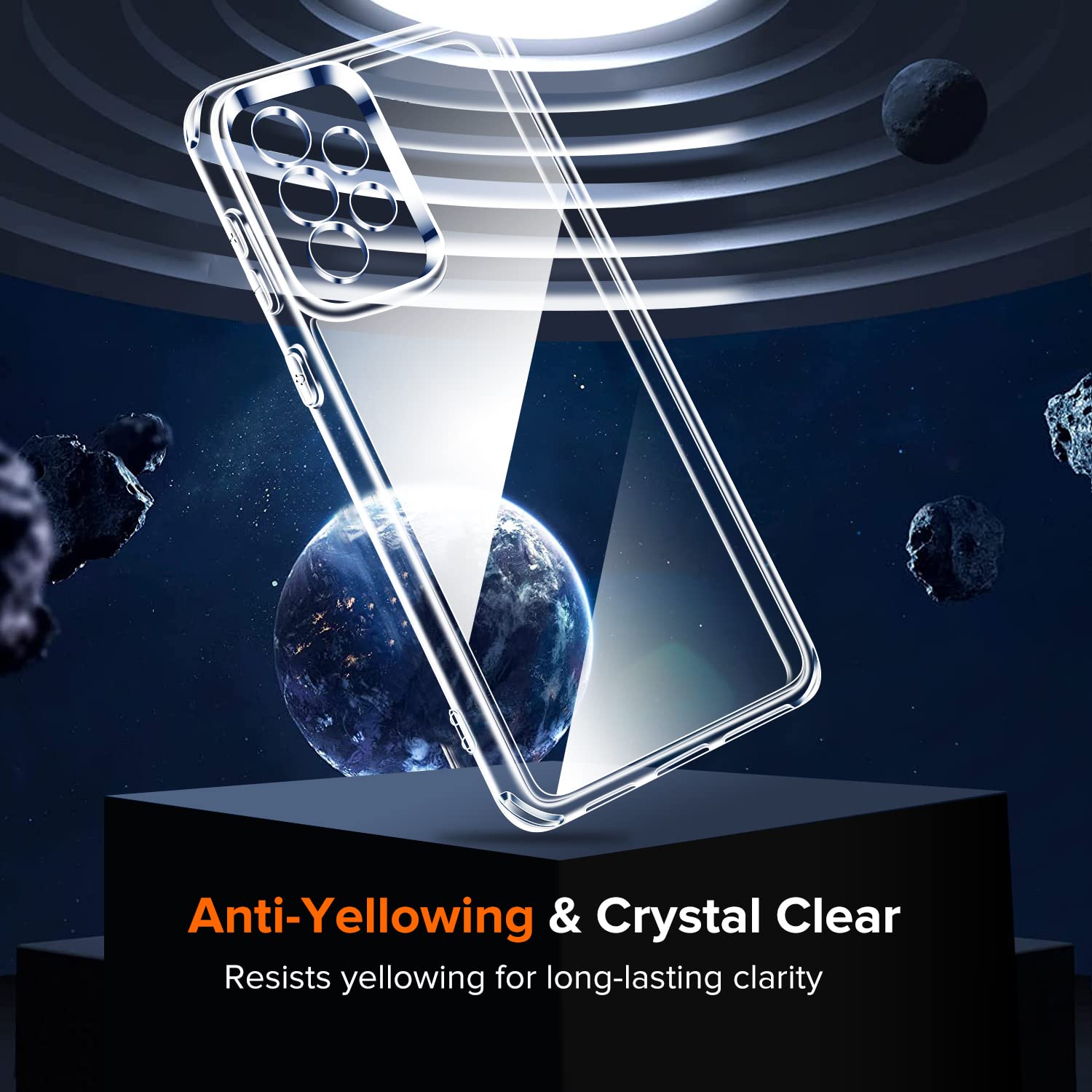 iVoler Anti Ingiallimento Chiaro Cover per Samsung Galaxy A53 5G, [Protezione Fotocamera] Trasparente Sottile Antiurto Custodia Case con Paraurti Assorbimento degli urti
