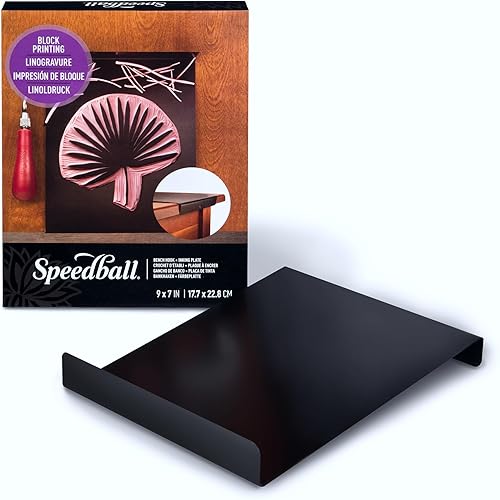 Speedball Bench Hook and Inking Plate for Block Printing Carving, 9"x7", Made in USA