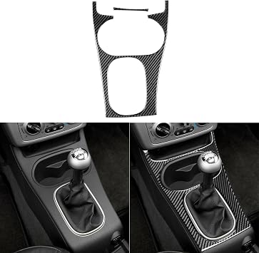 NVCNX Real Premium Carbon Fiber Car Cover Trim Interior Accessories Compatible with Chevrolet Cobalt 2005-2010 Black Center Console Gear Shift Panel