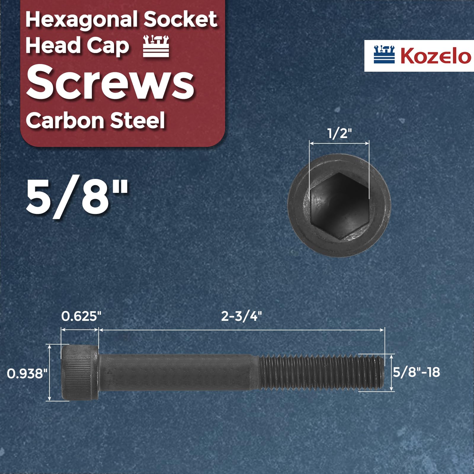 Kozelo 100pcs Socket Head Cap Screws - Image 2