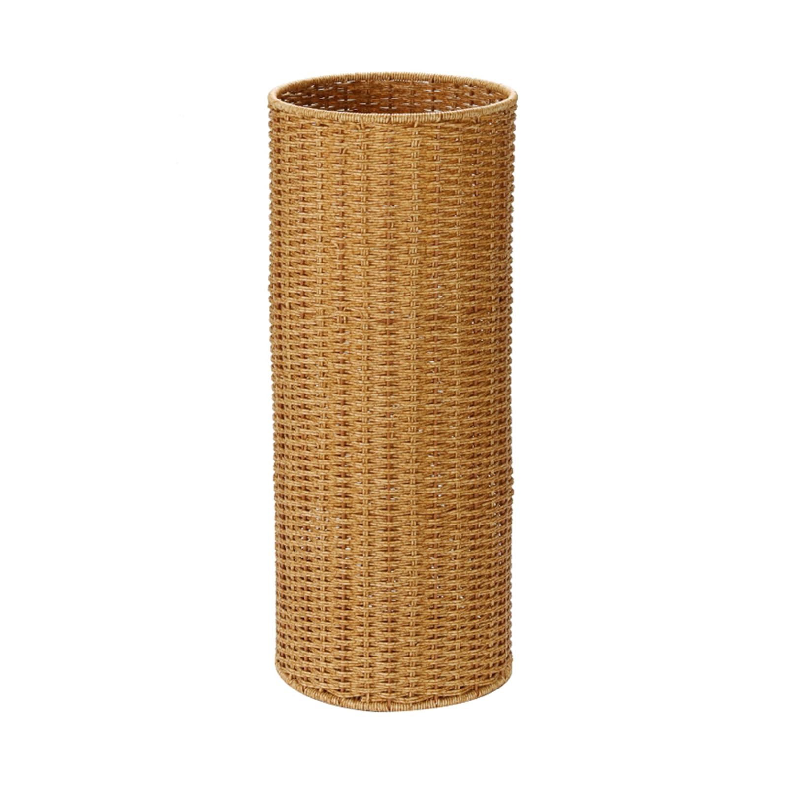 Soporte De Paraguas Tejido con Bandeja De Captura De Agua, Organizador De Entrada De Estilo De Ratán para Bastones De Alfombras, Cesta De Almacenamiento Decorativa para El Baño De Barro