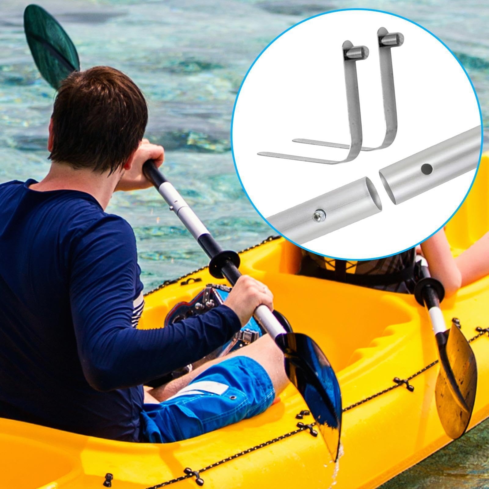 Generisch Clips de resorte, 5 unidades en forma de V, soporte de barra de sujeción, para camping, toldo, tubo de barco