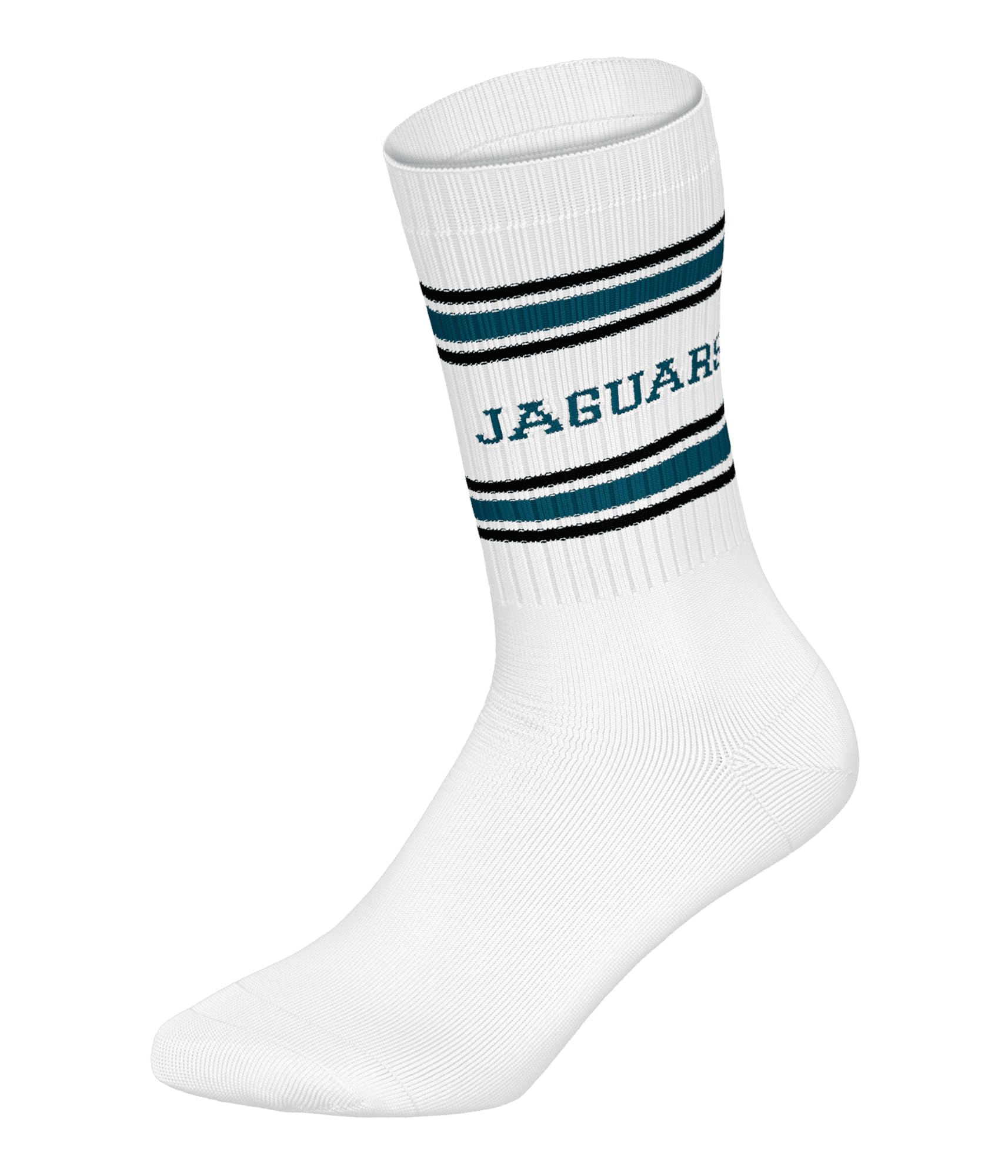 JACKSONVILLE JAGUARS 3pk Crew Socks - TEL/WHT/BLK - 43/46