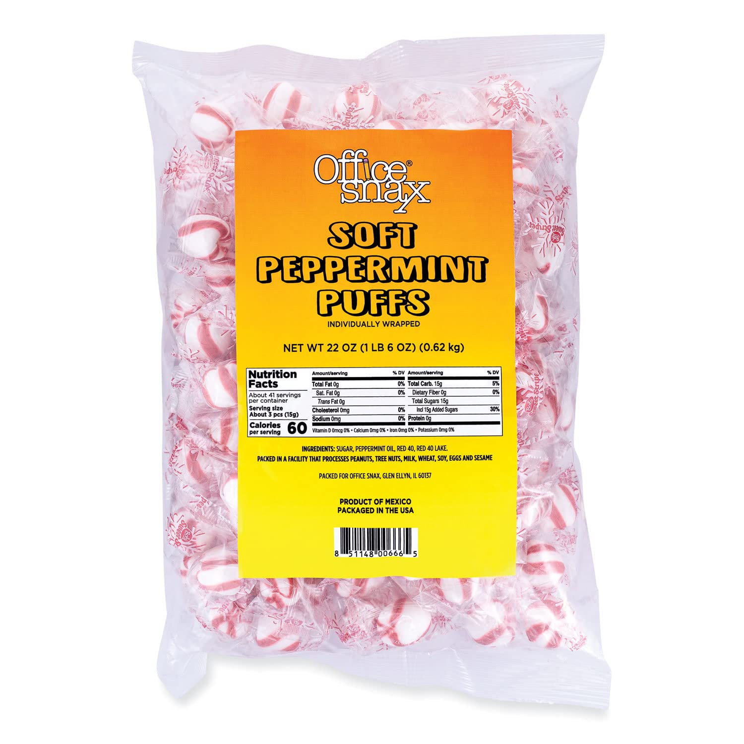 Office Snax Pfefferminz-Puff-Süßigkeit