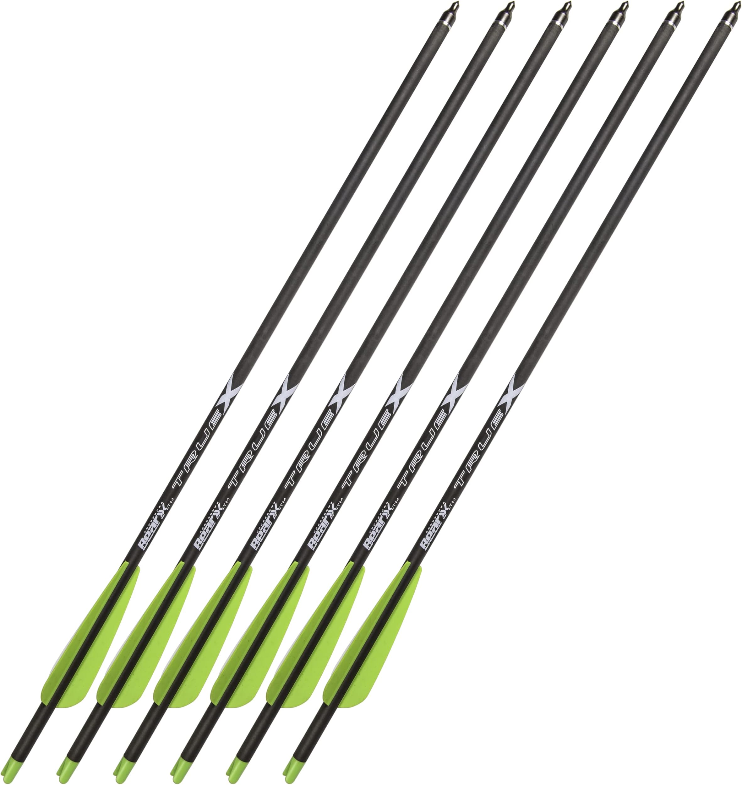 6-Pack Truex Crossbow Arrows - 20", ACBK20, Black