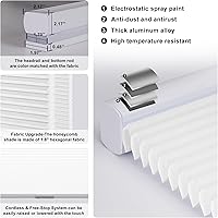 Vista 6 de BERISSA Persianas celulares solares para ventanas, sin cordón, filtrantes de luz, persianas celulares para oscurecer la habitación, persianas