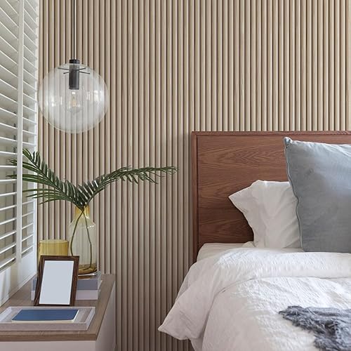 Miniatura 4 de Tempaper Papel tapiz extraíble de madera con varillas rubias 205 pulgadas x 165 pies fabricado en los Estados Unidos