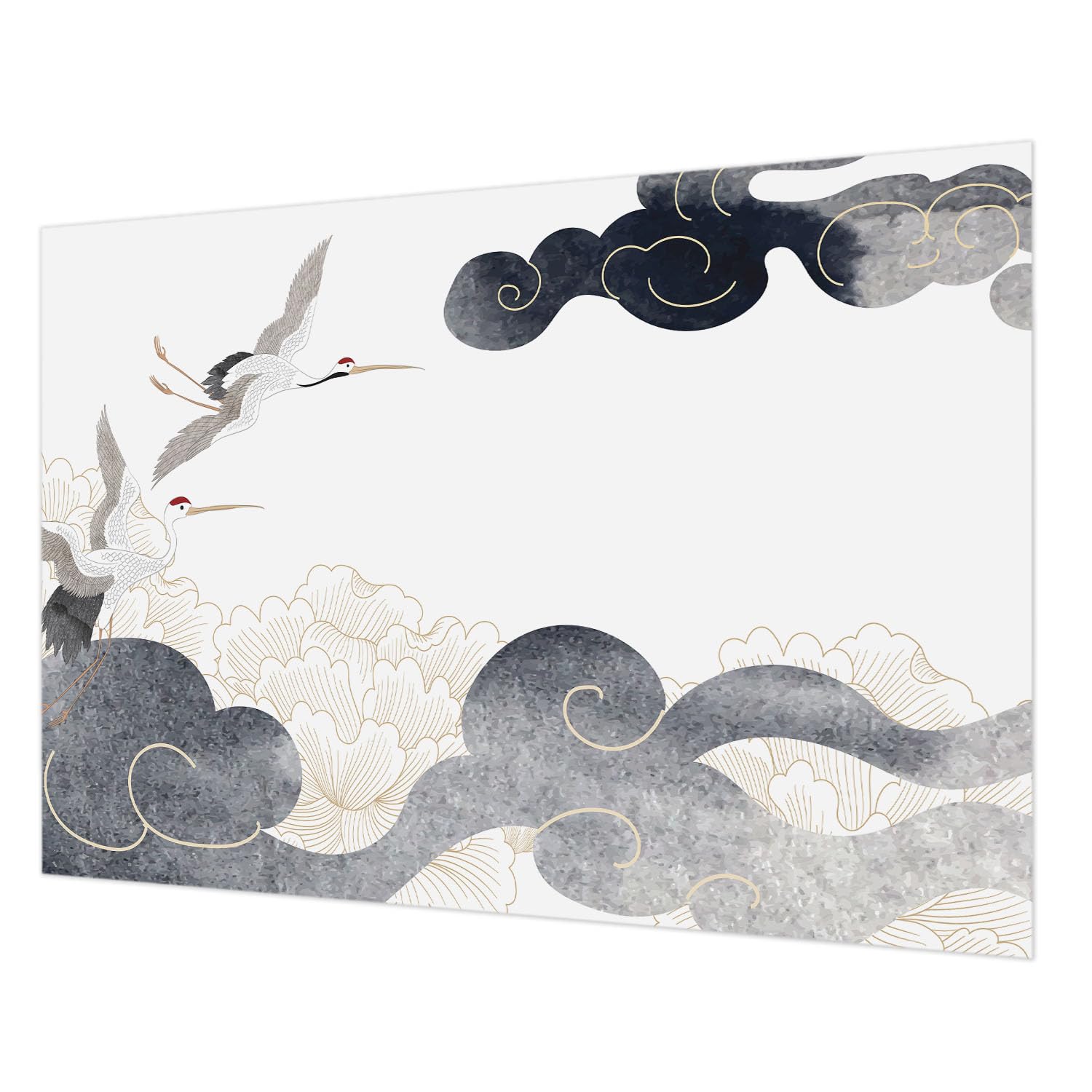 Papier peint grues en vol 208x146 cm pose facile avec colle