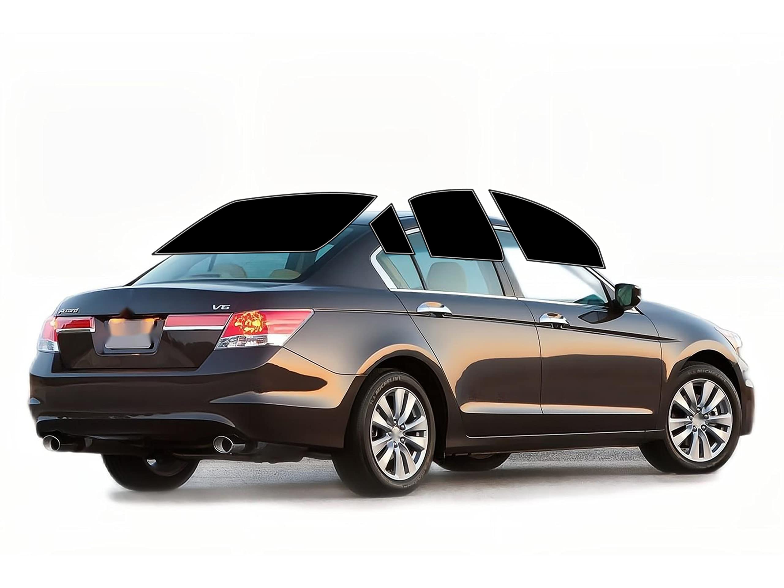 AUTOTEK Precut Windows Tint Film All Sides Cars Sun Blocking Protection Privacy Anti Shatter Glass 2 Ply Film Any Tint Shade kit for Honda Accord Sedan 2008-2012