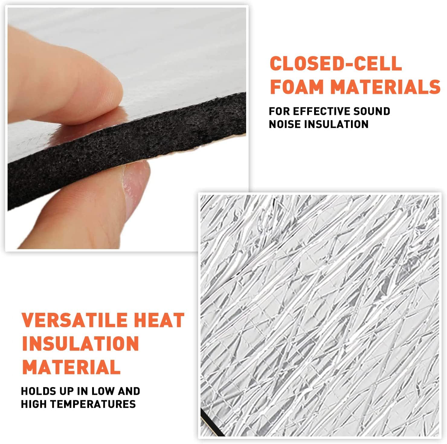 197 mil 37.45 sqft Car Sound Deadener Deadening Mat Audio Noise and Heat Shield Insulation Closed Cell Foam Dampening Material with Self Adhesive 29 PCS(15.7" × 11.8“)