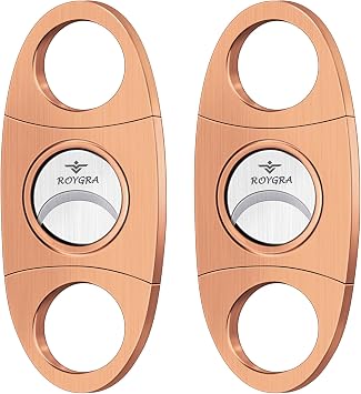 roygra Stainless Steel Cigar Cutter 2 Pack, Heavy Duty Classic Guillotine