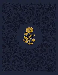 Bíblia ACF com espaço para anotações, Couro-soft azul com flores em baixo relevo, Leitura Perfeita