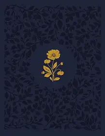 Bíblia ACF com espaço para anotações, Couro-soft azul com flores em baixo relevo, Leitura Perfeita