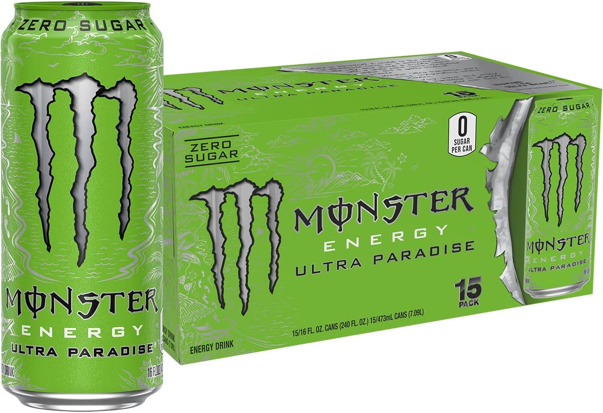 Energy Ultra Paradise, Sugar Free Energy Drink, 16 Ounce (Pack of 15)