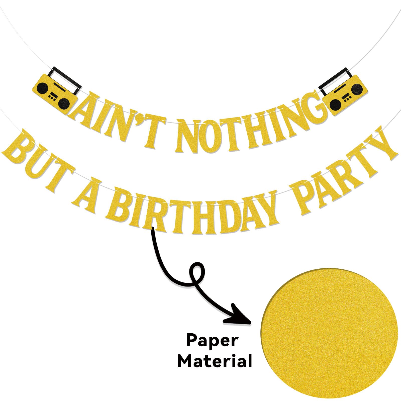 Speakeasy Party Decorations Ain't Nothing But A Gangster Party Banner, 90s  Party Decor Notorious One Birthday Decorations, image size:1600x1600