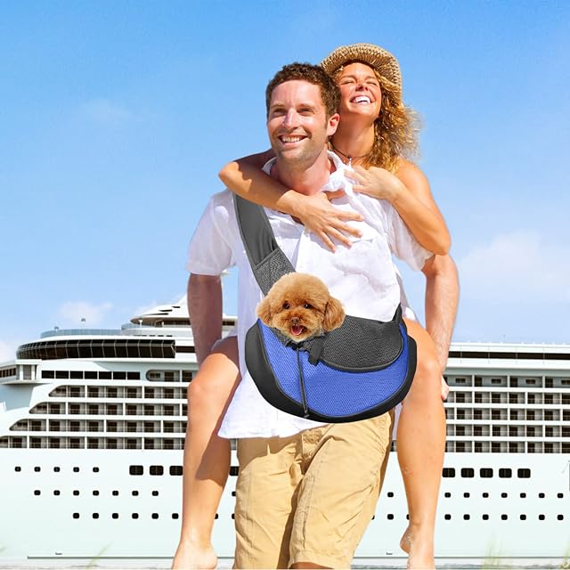 Foto 2 de 7 de PETCUTE Bolsa para Perros pequeños y medianos Transportín para Perros Bolsa Bandolera de Transporte…