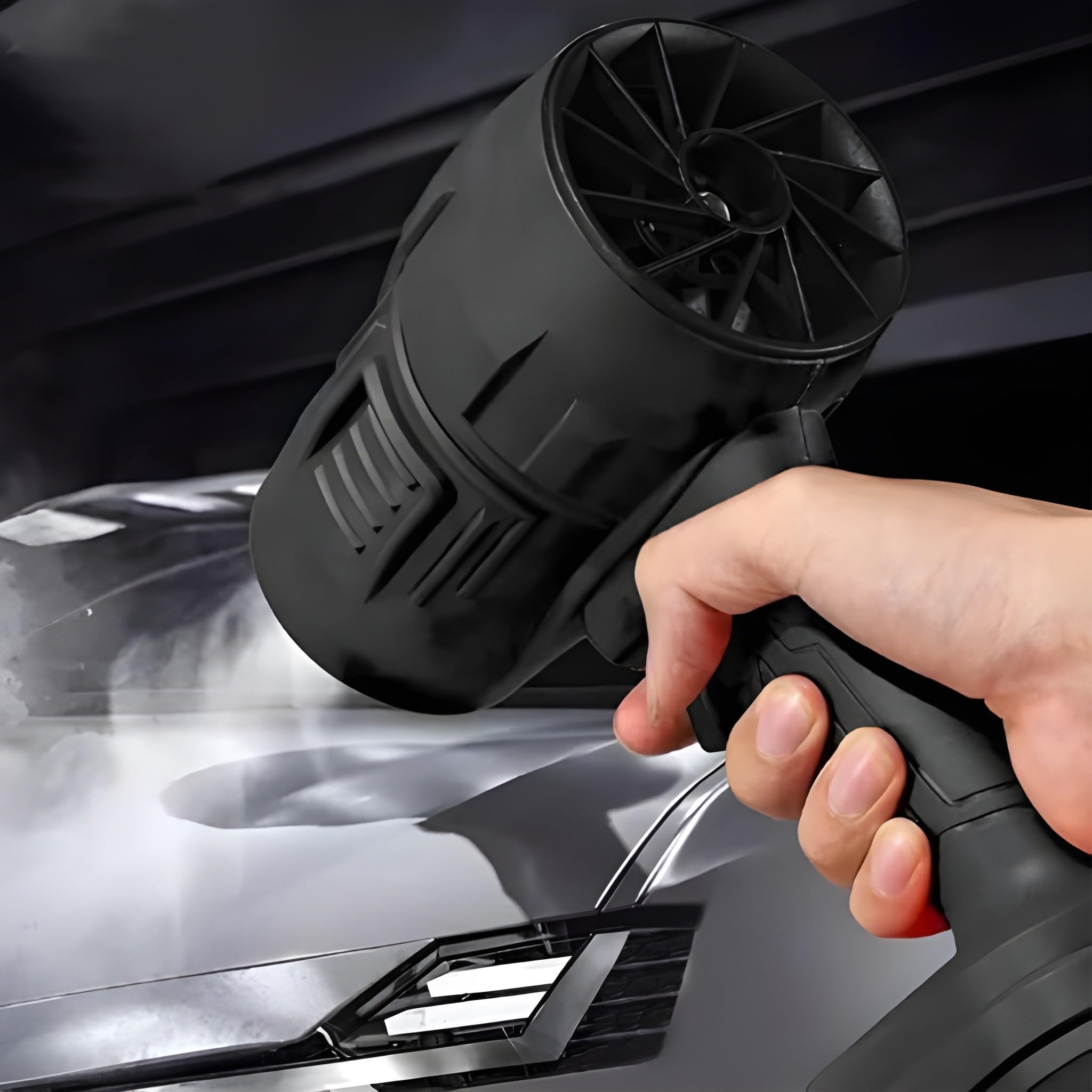 Kit Idropulitrice Soffiatore Portatile Elettrica ad Alta Pressione con 2 Batterie da 48V e Accessori Fresa per Pulizia Auto Giardino e Superfici Esterne Soffiatore Polvere e Foglie