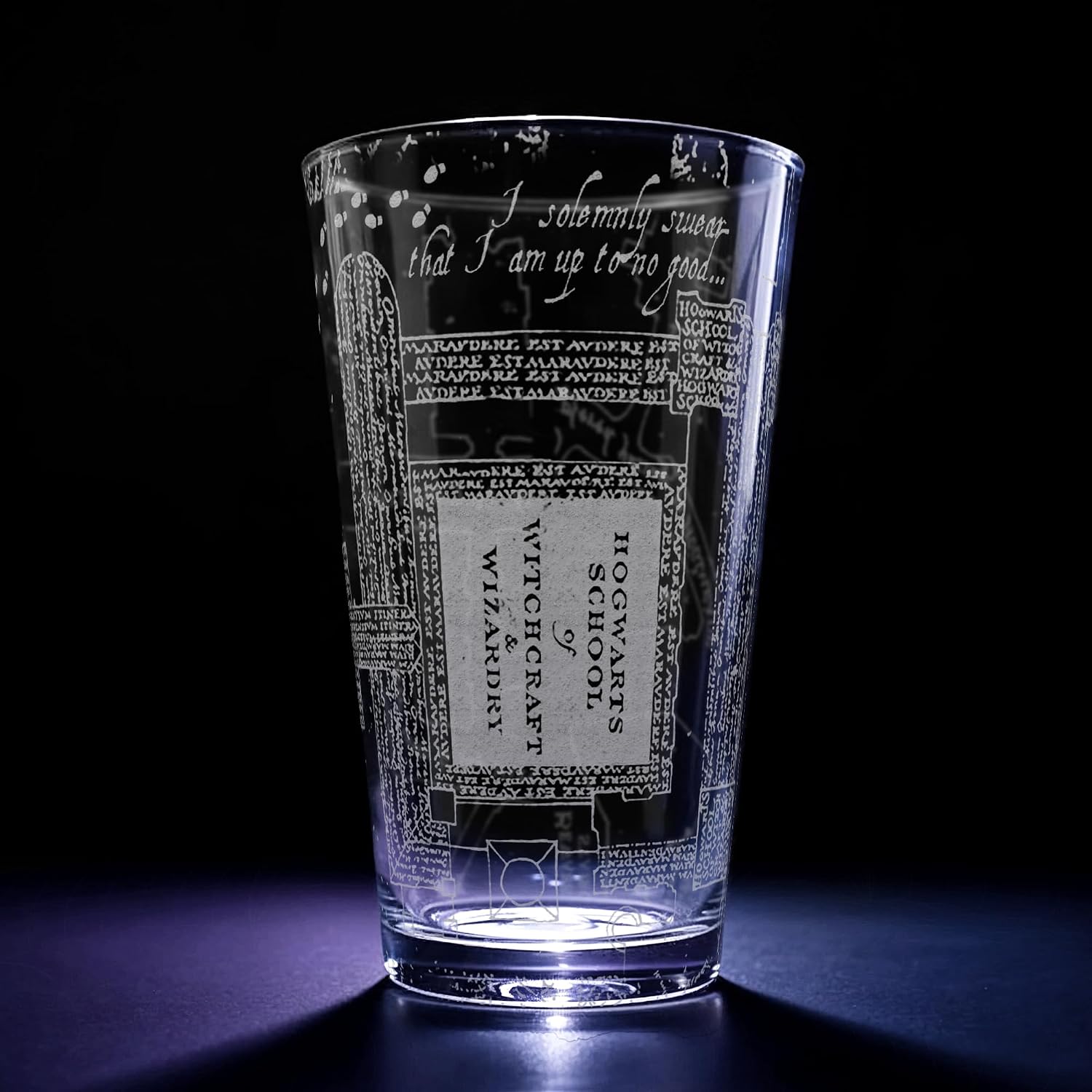 FANMADE MARAUDERS CASTLE MAP Pint Glasses - Thumbnail 2