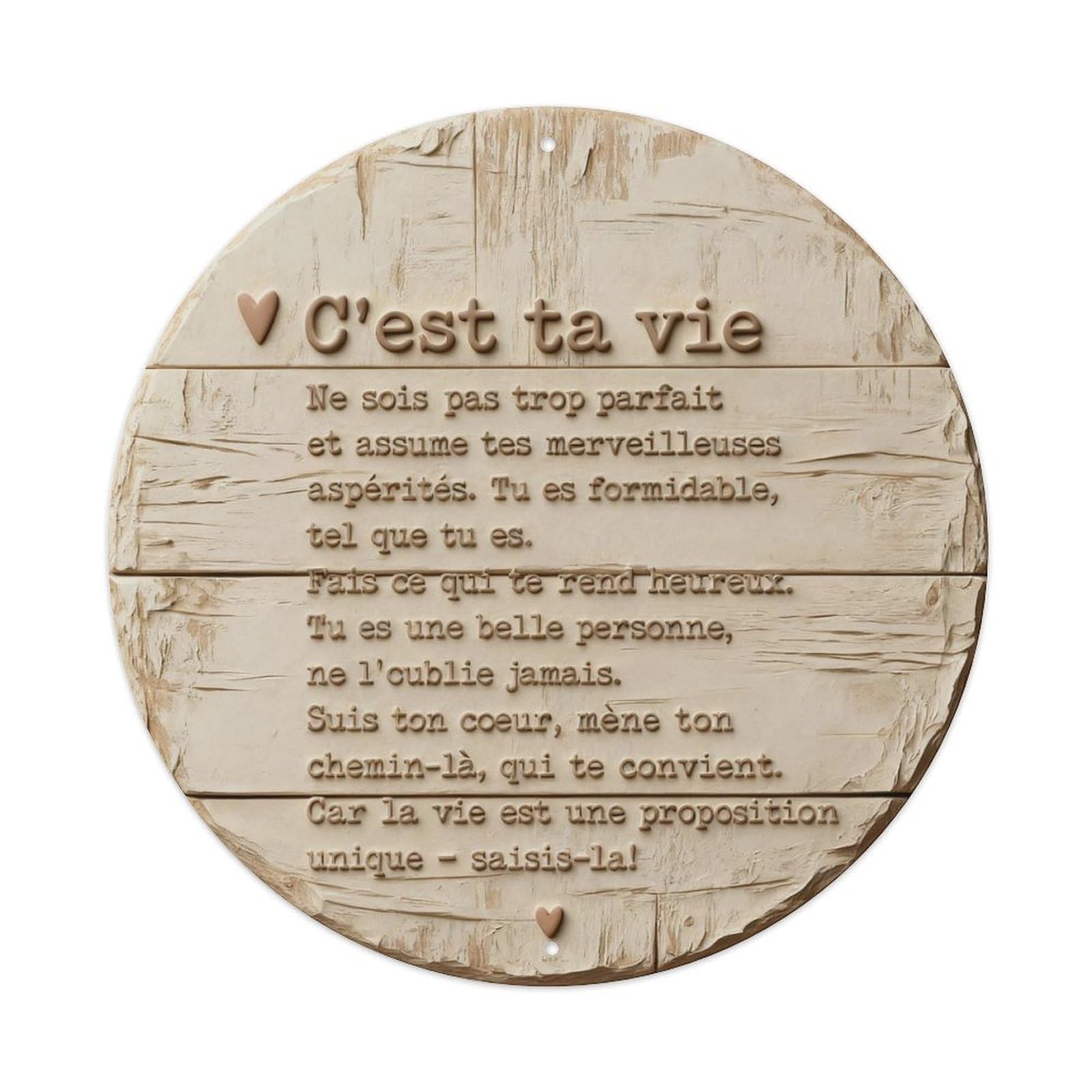 Zlatcbu Vintage Wooden Plaque With Inspirational Text Metal Tin Sign Retro Wall Art Poster, Decor For Home Living Room Bar Cafe Garage, 8X8 Inch