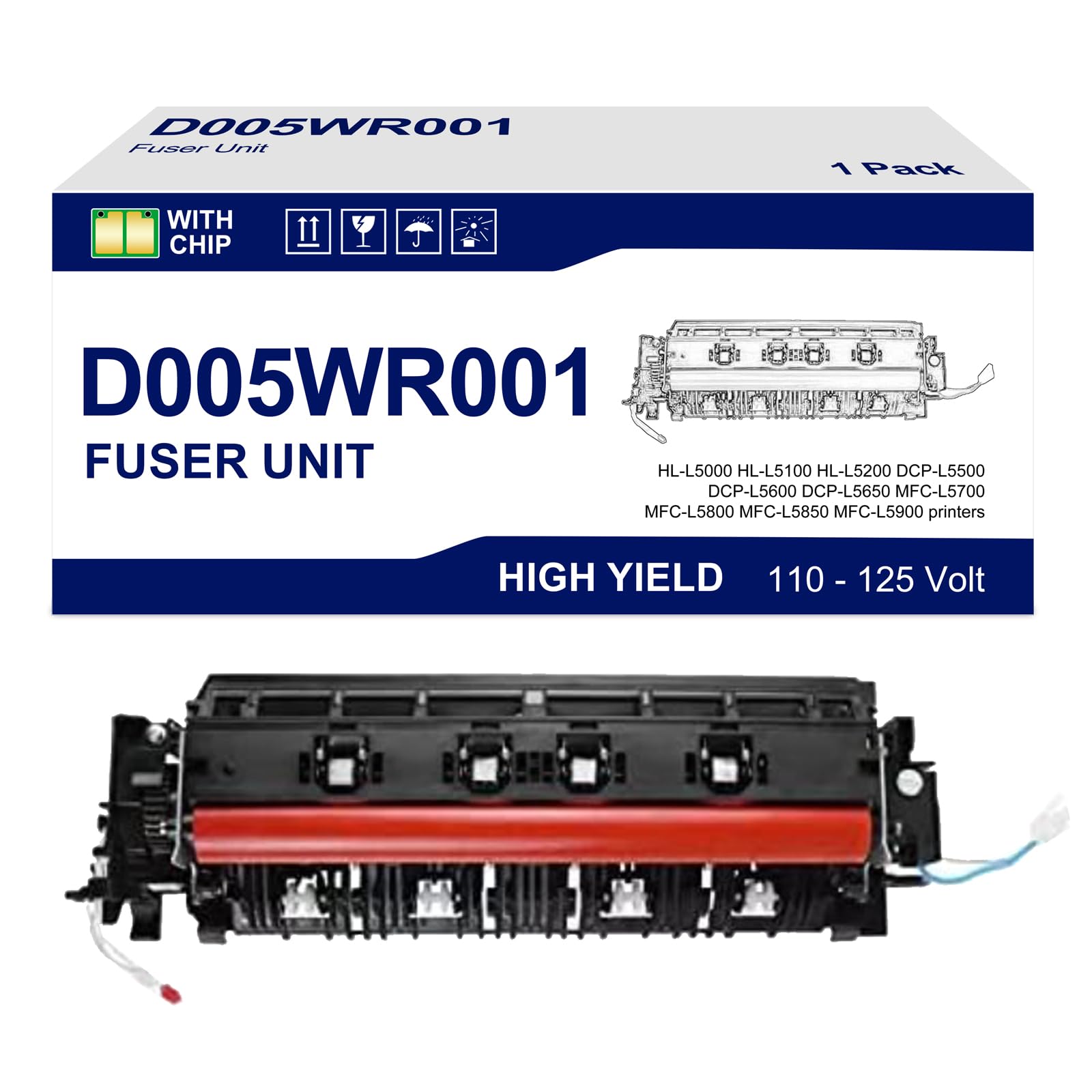 Photo 1 of BUEGOO D005WR001 Fuser Unit for Brother HL-L5000 Series Printers (110-125V)