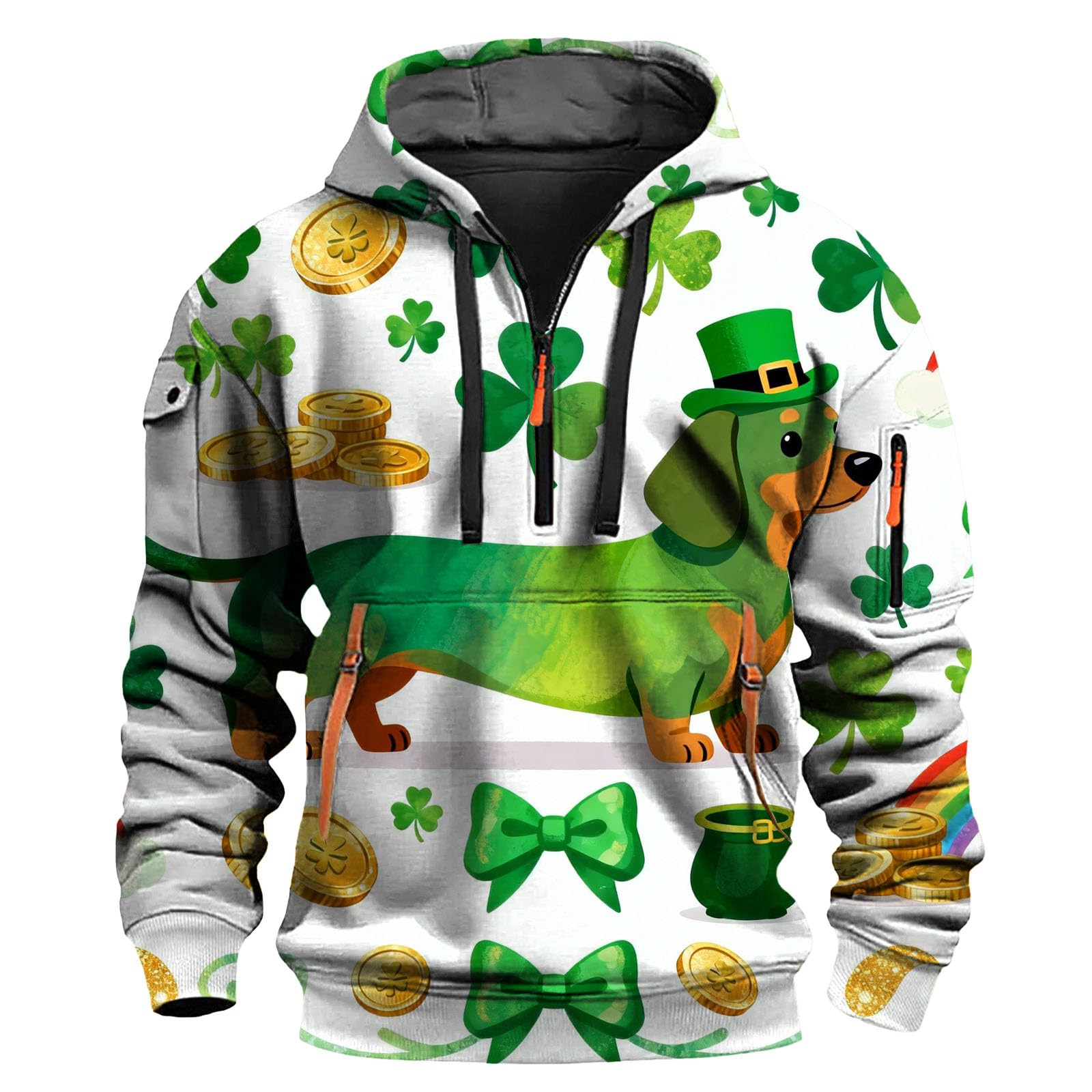 Sudadera Sin Mangas Hombre con Capucha De Manga Larga para Hombre, Diseño San Valentín, Irlandesa Divertida Camisetas Mujer (Lg1, L) Ropa Gimnasio Cremallera Playa Jersey Corta Camiseta