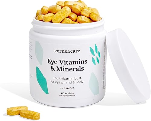 Vitaminas y minerales | Multivitamínico para la visión y la salud | Suplementos para ojos secos | 60 tabletas